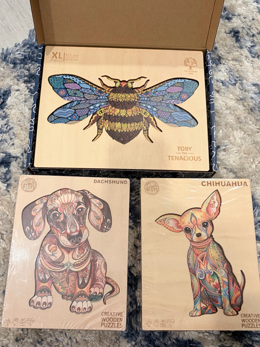 I Toby Tenacious & 2 Woodbests  Wooden Puzzles